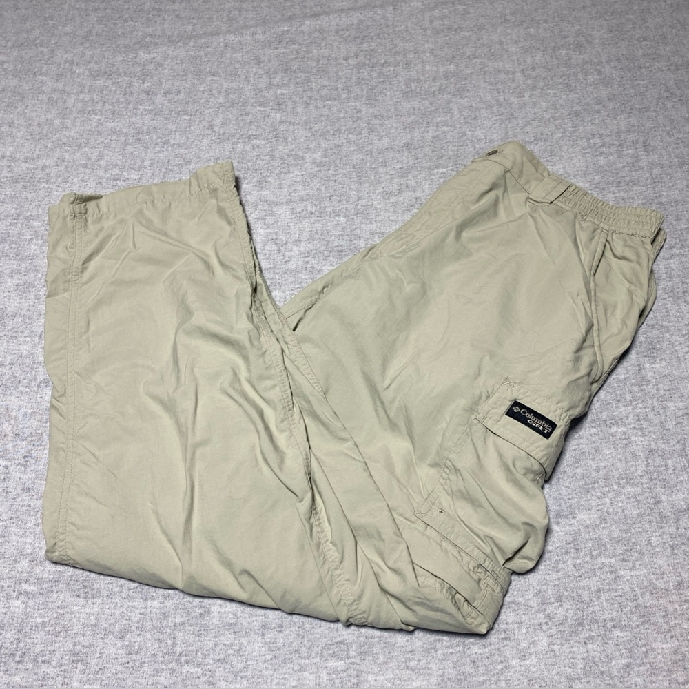 Columbia Pants Mens Large 35x31 Beige GRT Convertible Packable Rugged Hiking